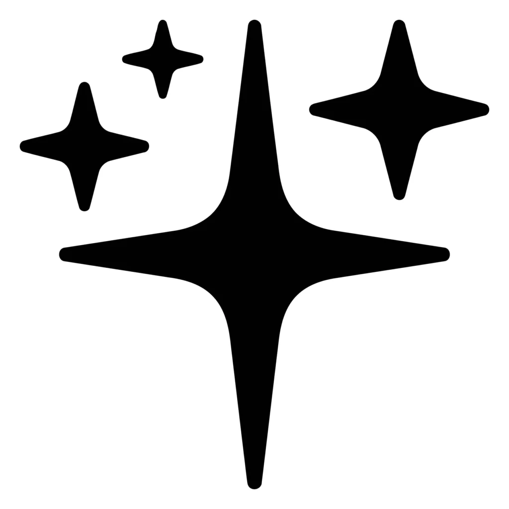 sparkle icon set, star glitters, shine symbols, vector graphic design elements