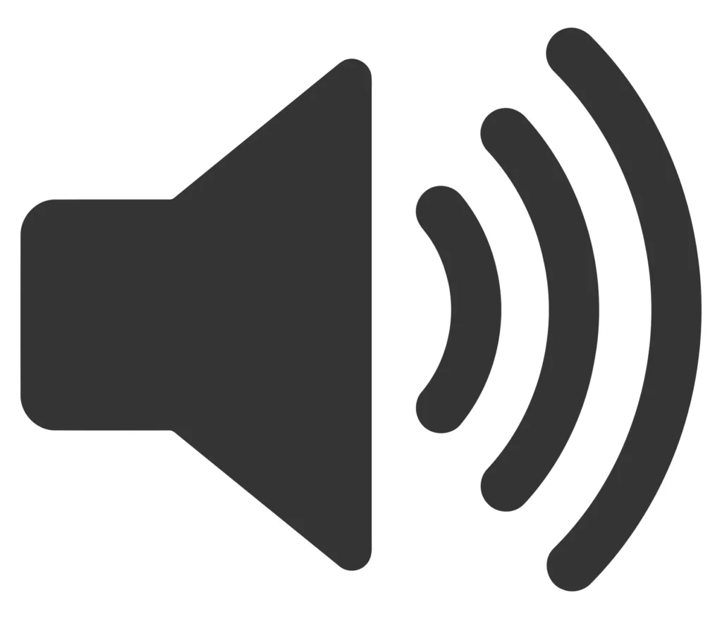 speaker icon for audio volume control