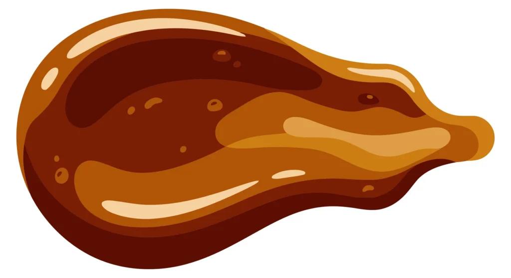 Brown Sauce Spill Puddle Vector Illustration spilled brown sauce puddle
