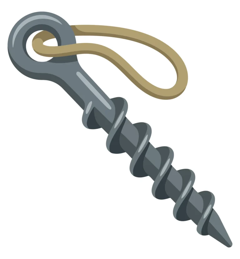 Metal Screw Stake with Loop for Outdoor Anchoring