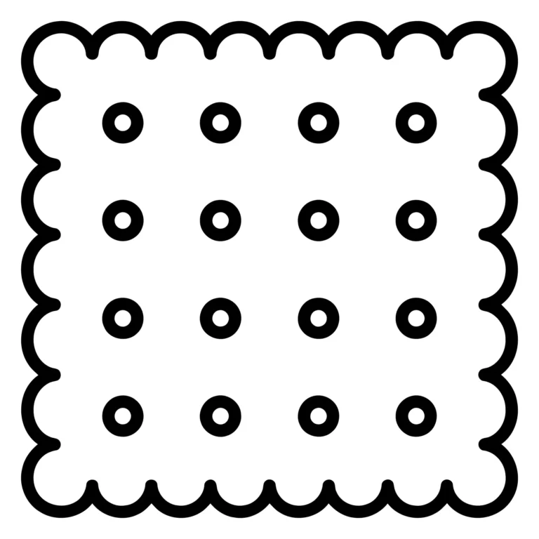 Square Cracker with Holes Vector Icon