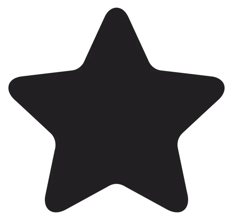 Black five-pointed star icon vector illustration