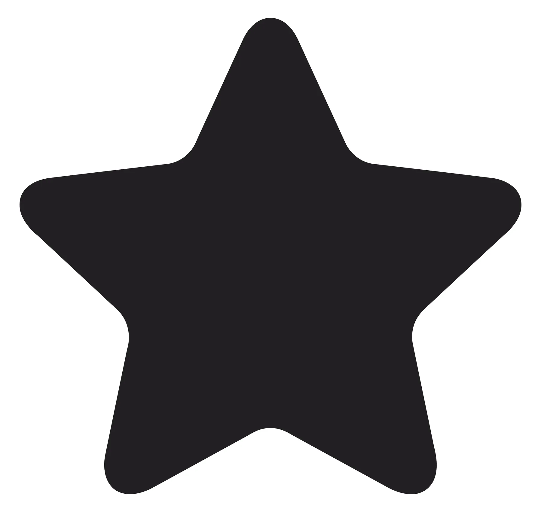 Black five-pointed star icon vector illustration