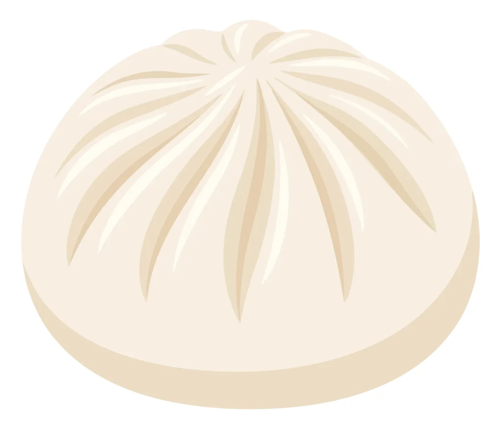 Steamed Chinese Dumpling Vector Illustration steamed dumpling, chinese food vector illustration