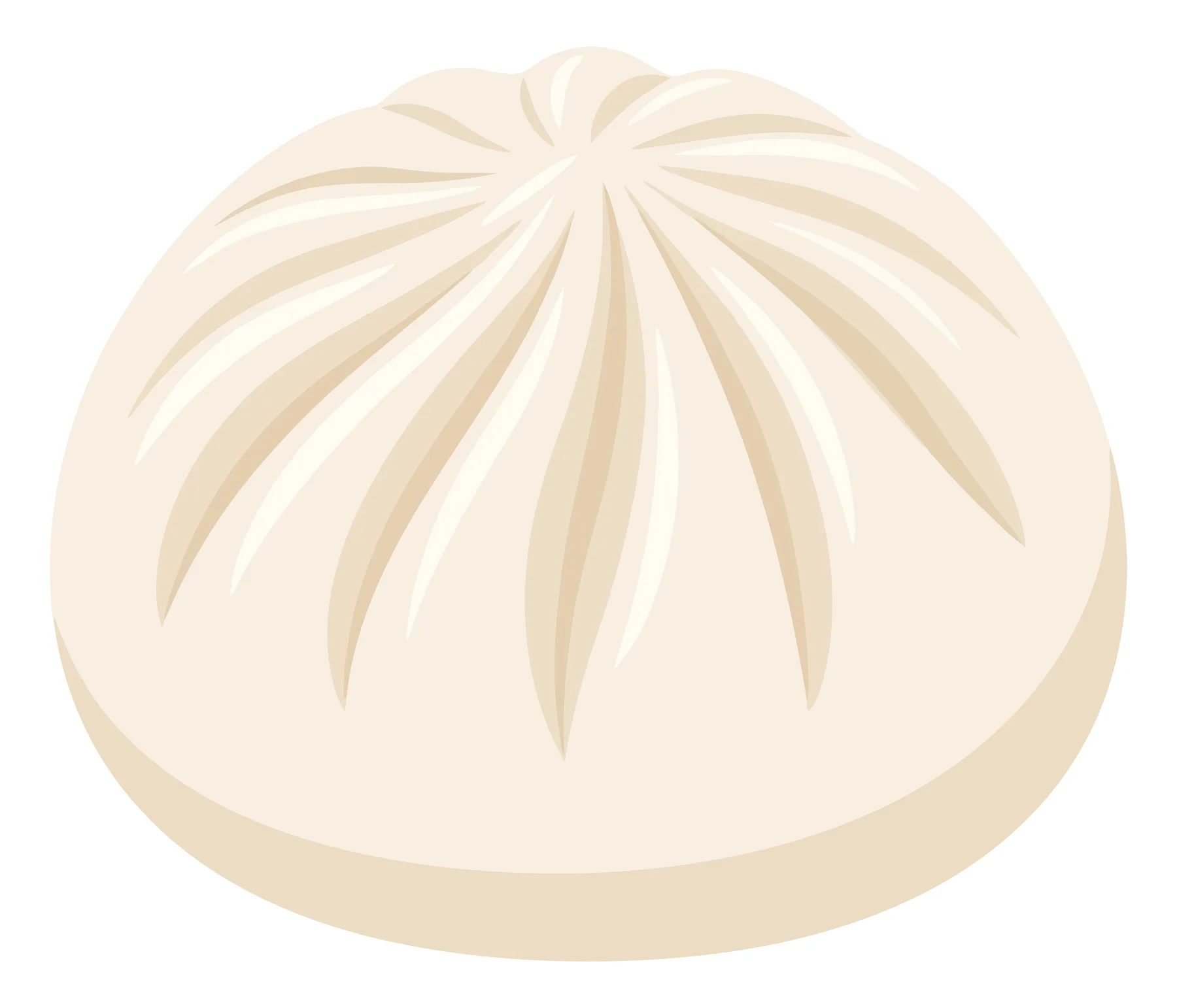 Steamed Chinese Dumpling Vector Illustration