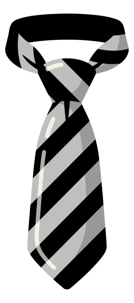 striped necktie for formal business attire