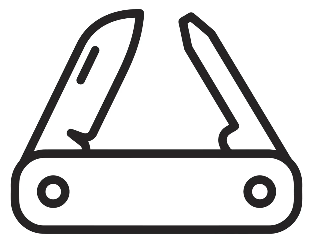 swiss army knife icon for camping and outdoor tools