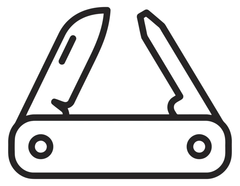 swiss army knife icon for camping and outdoor tools