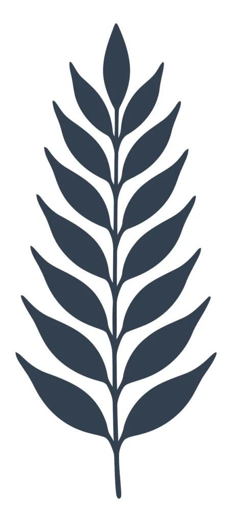 symmetrical green leaf branch illustration