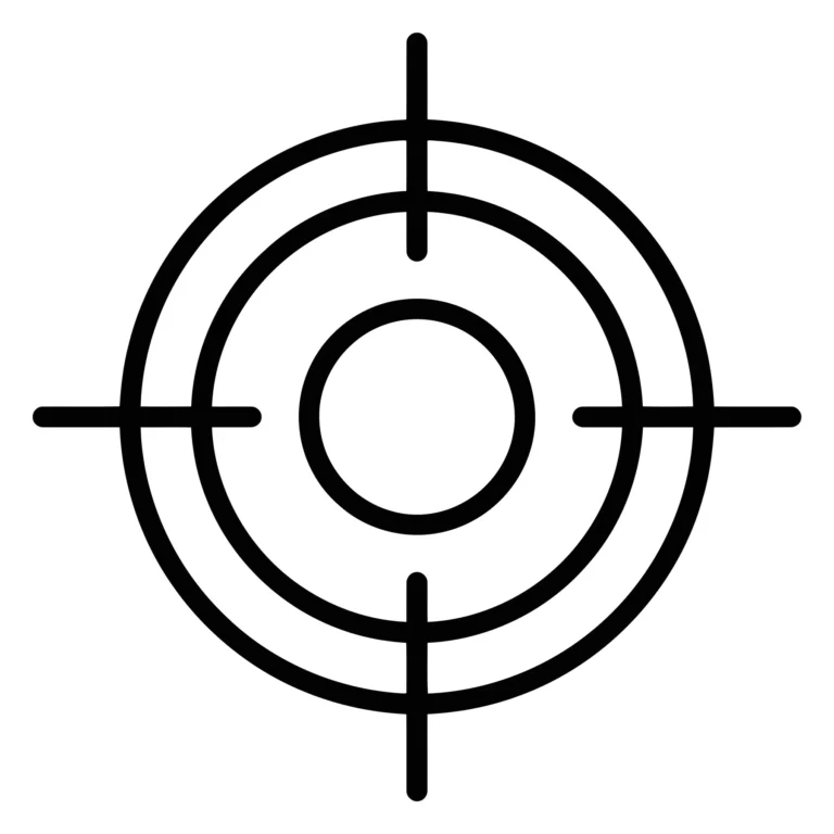 target bullseye crosshair icon outline symbol sign