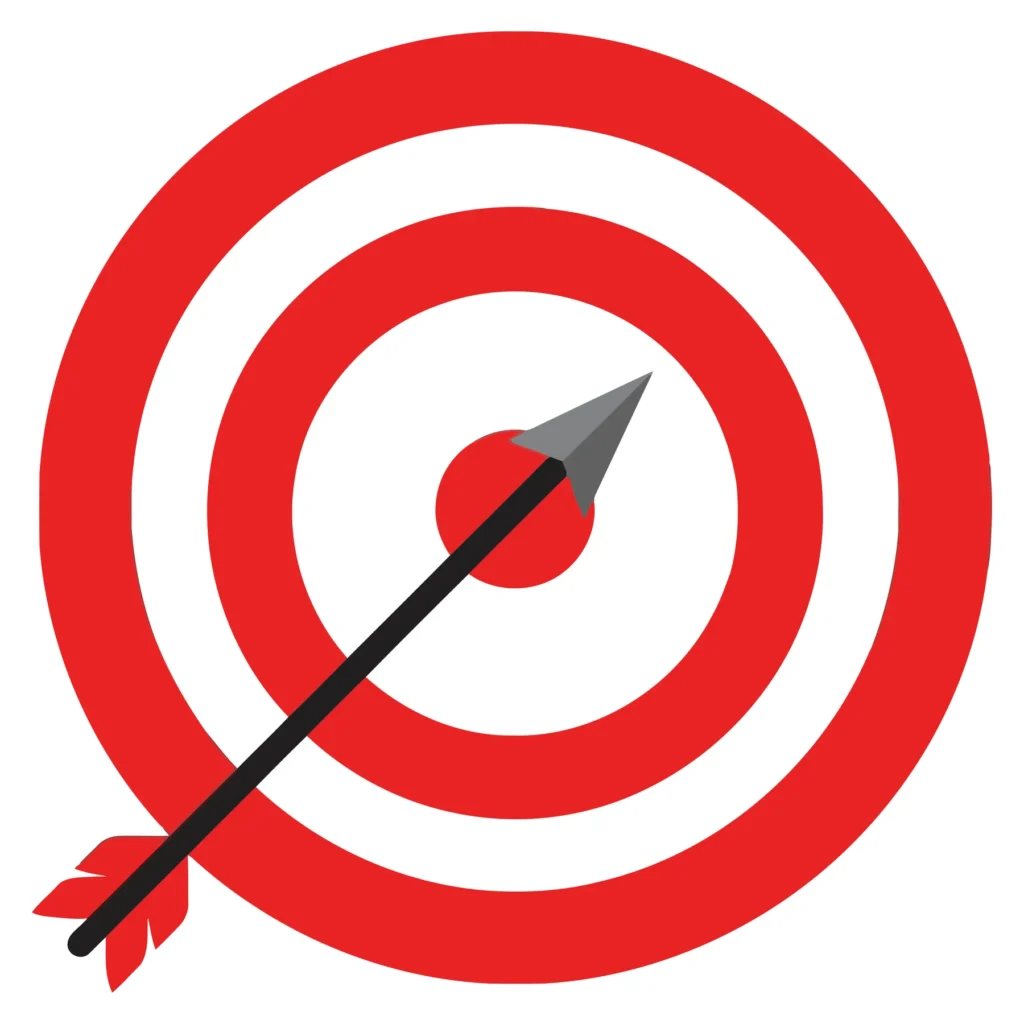 target icon with arrow in the center