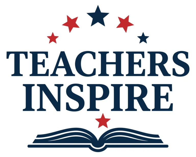 Teachers Inspire Typography with Open Book and Stars