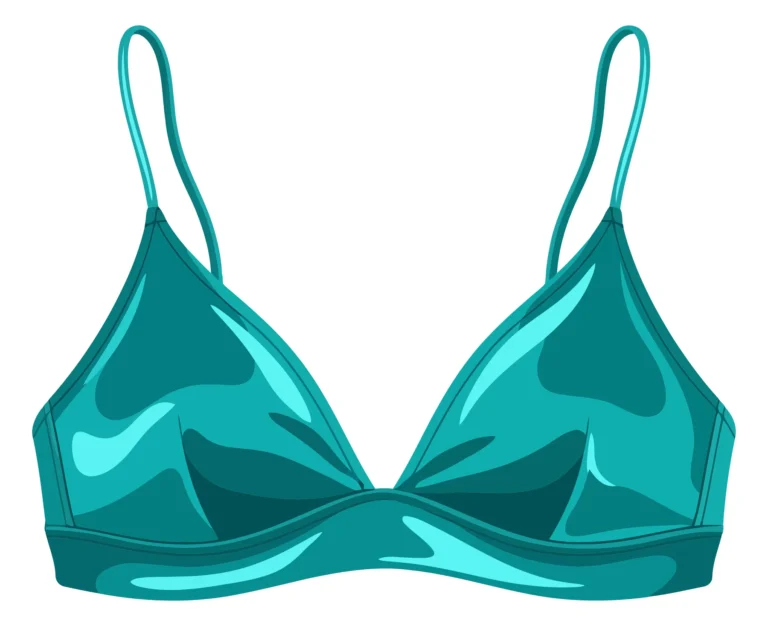 Teal Blue Bikini Top Vector Illustration