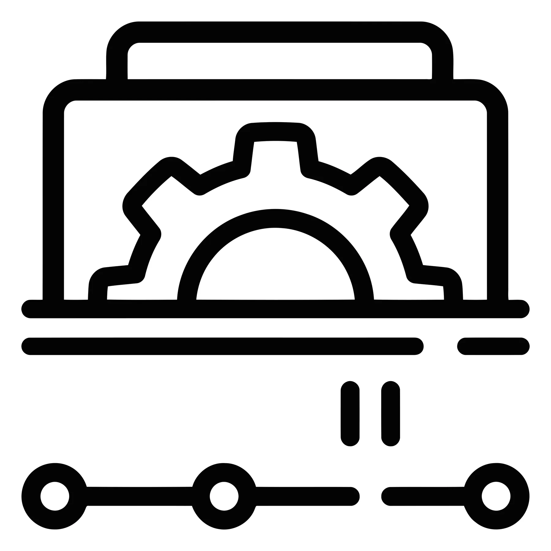 Minimalist Gear Icon for Workflow Automation