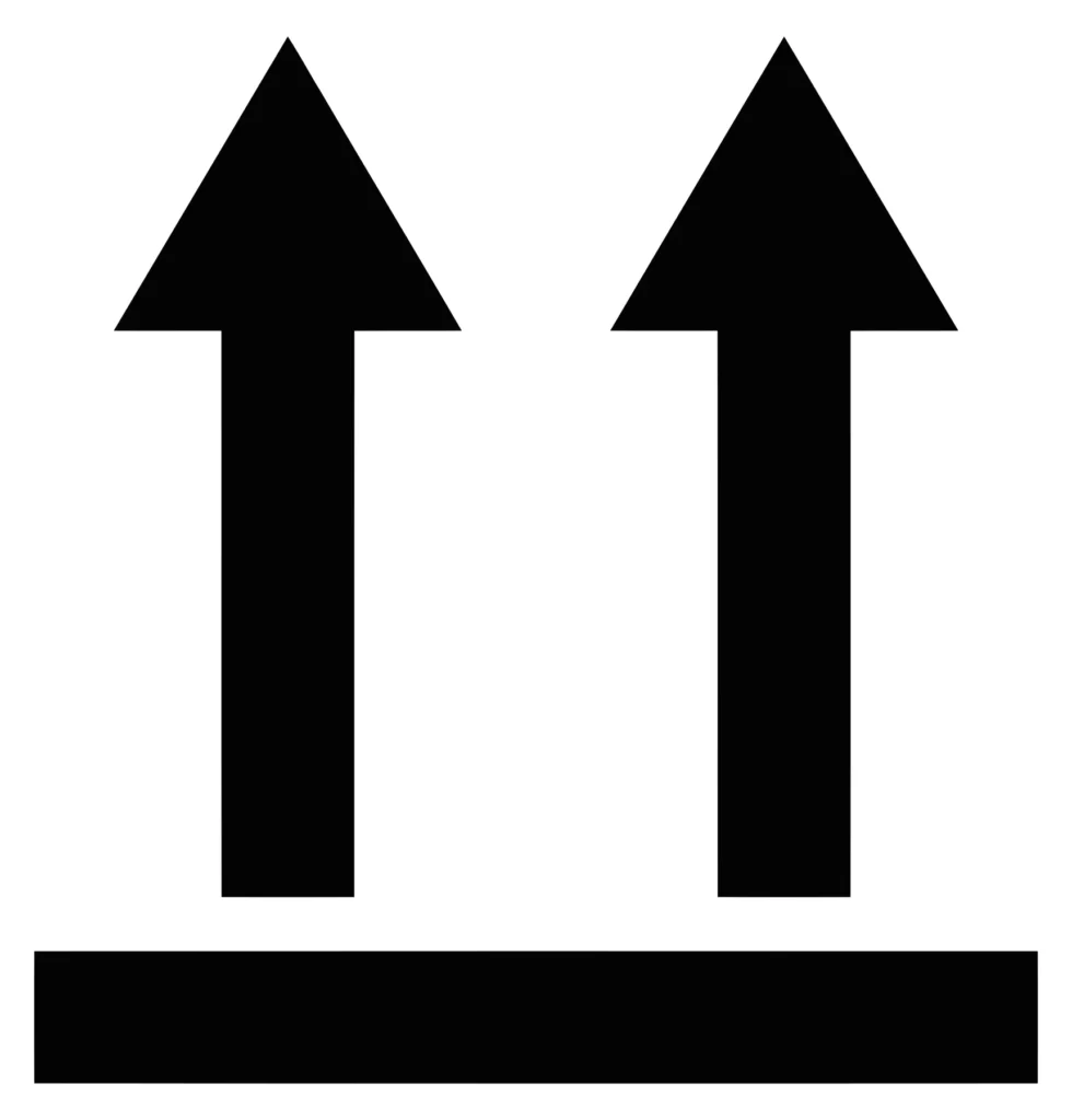 this side up packaging symbol