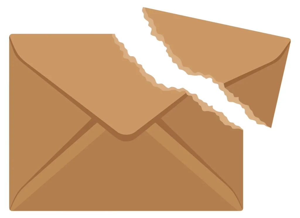 torn brown paper envelope