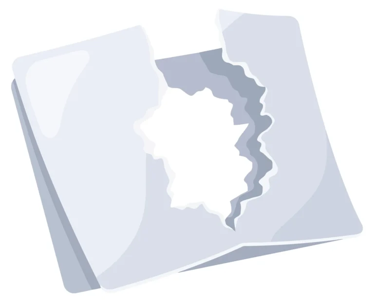 torn white paper sheet with ripped edges