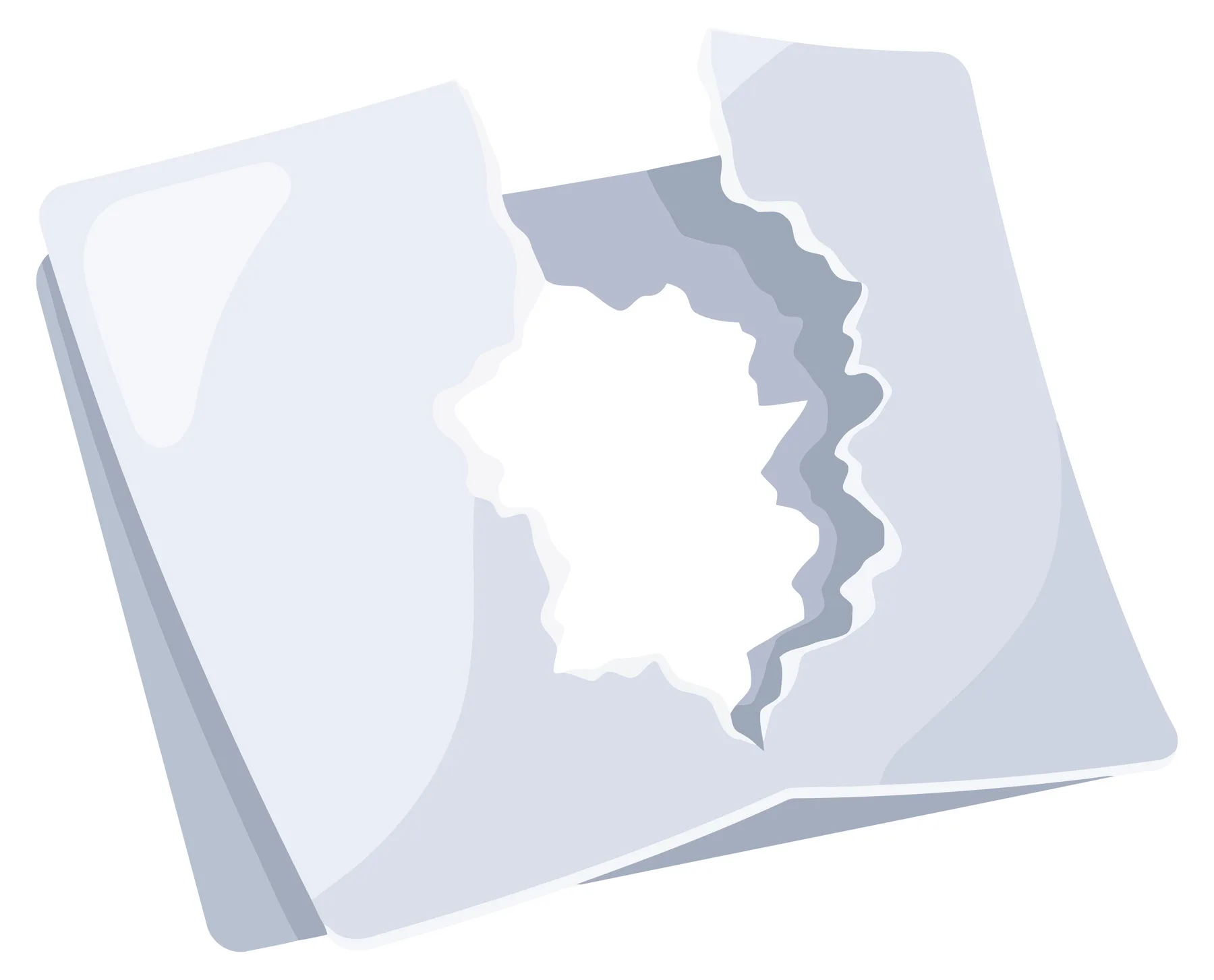 Torn White Paper Sheet with Ripped Edges Vector