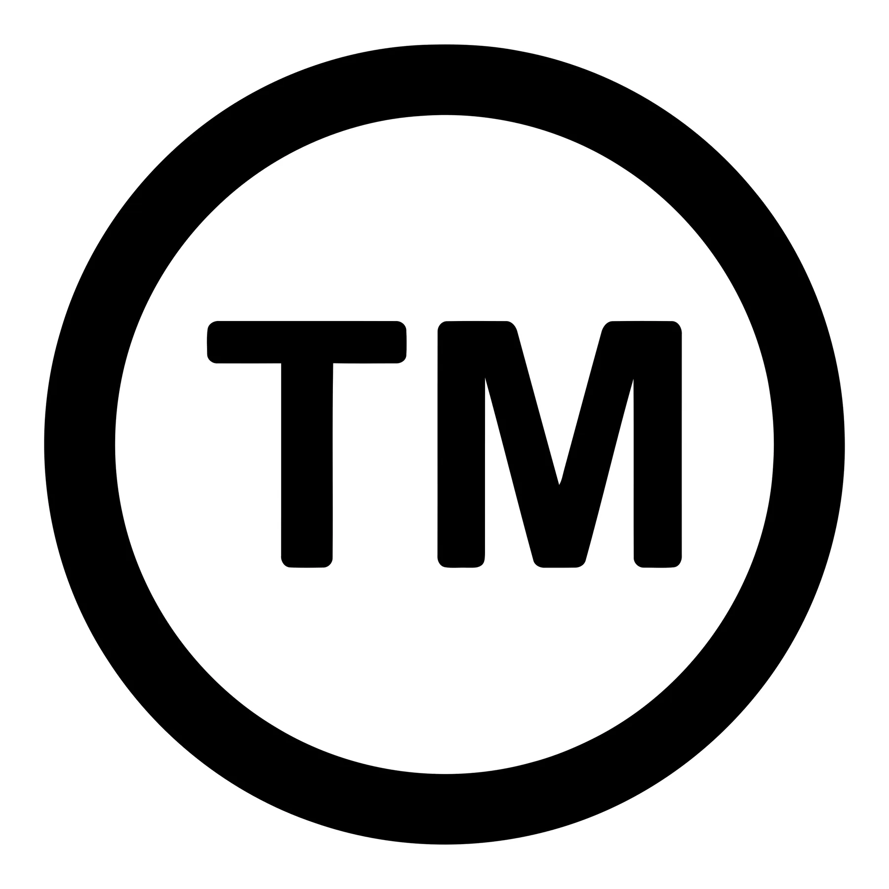 Black Trademark Symbol Icon in Circle
