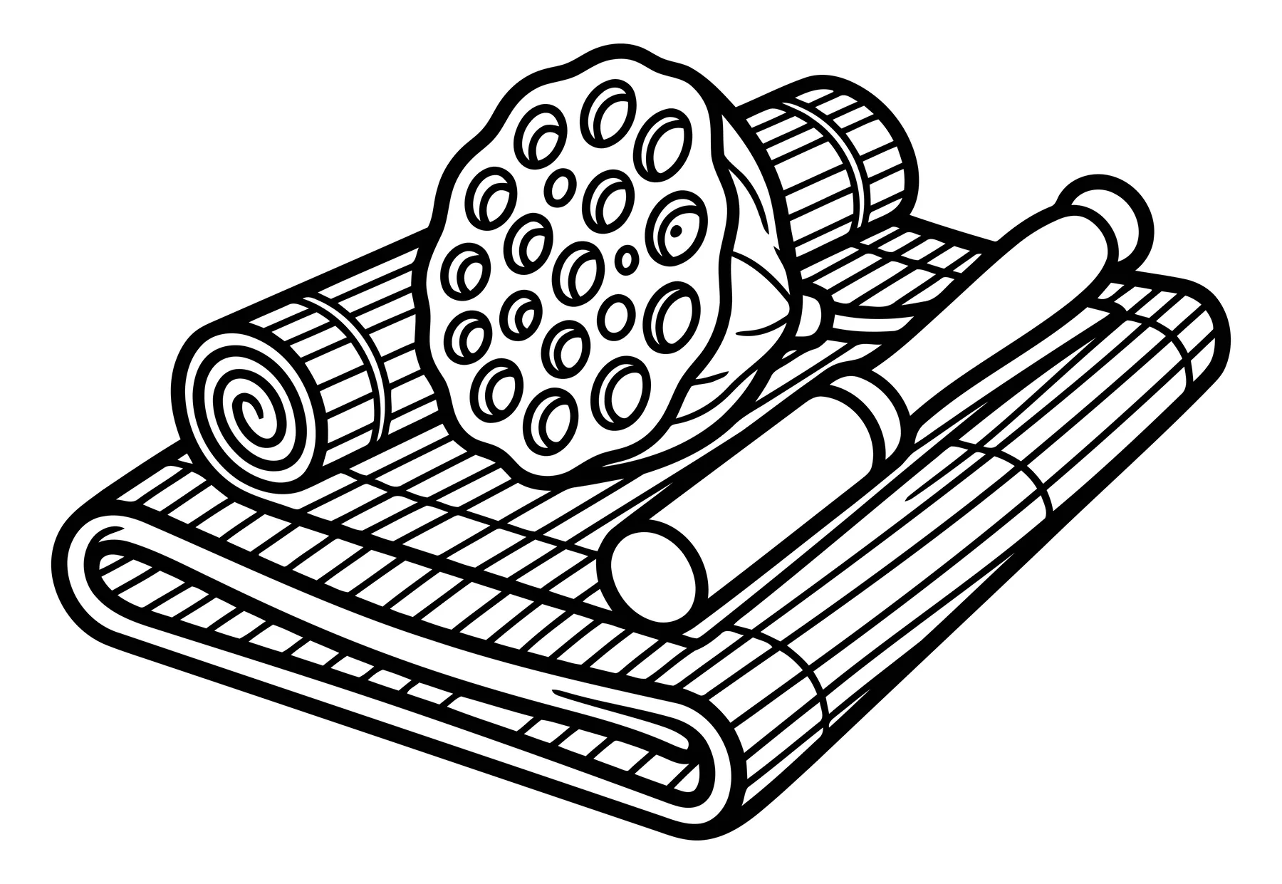 Traditional Chinese Calligraphy Set with Bamboo Mat and Lotus Pod