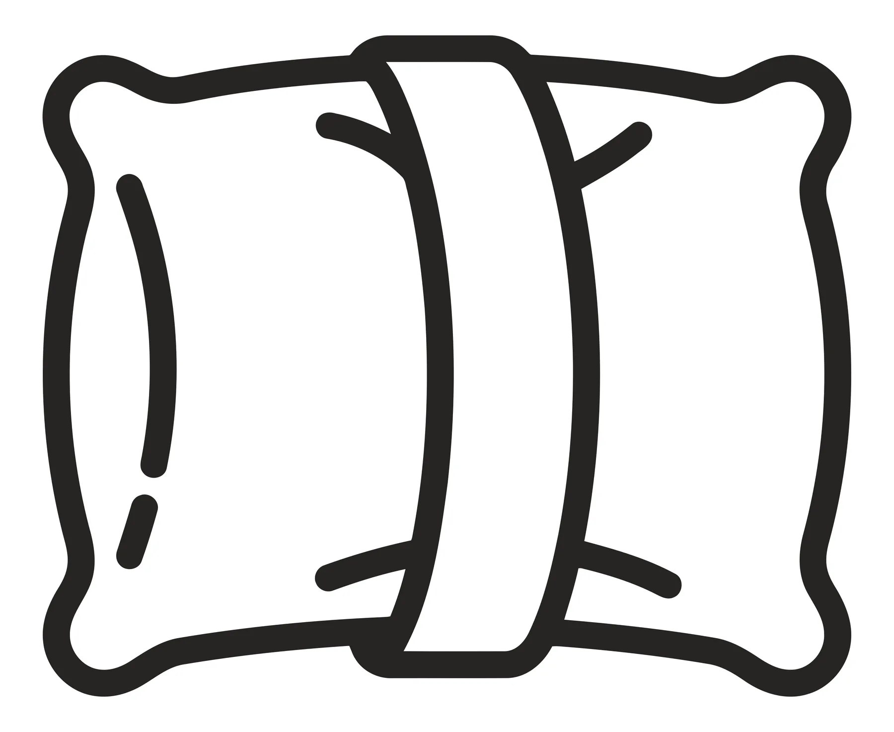 Compact Travel Neck Pillow with Strap Vector Icon