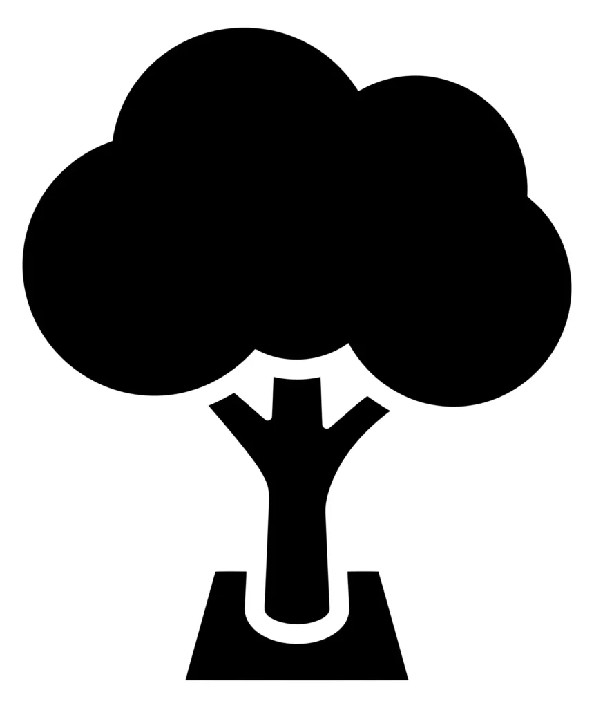 tree icon symbol, simple flat design, vector illustration