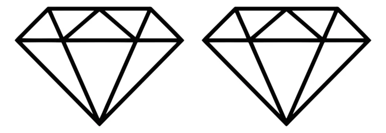 two diamond shapes icon set