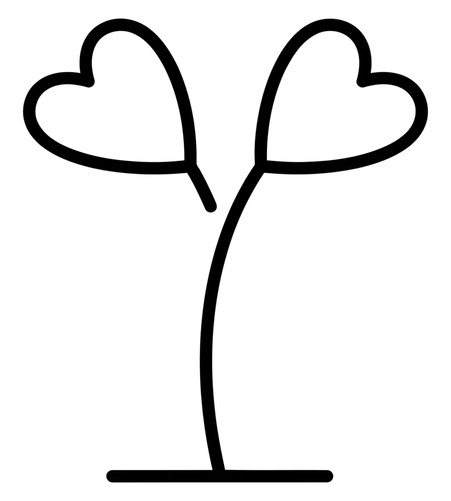 two heartshaped balloons on a stick, romantic love symbol icon