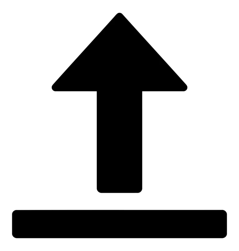 upload button icon with arrow