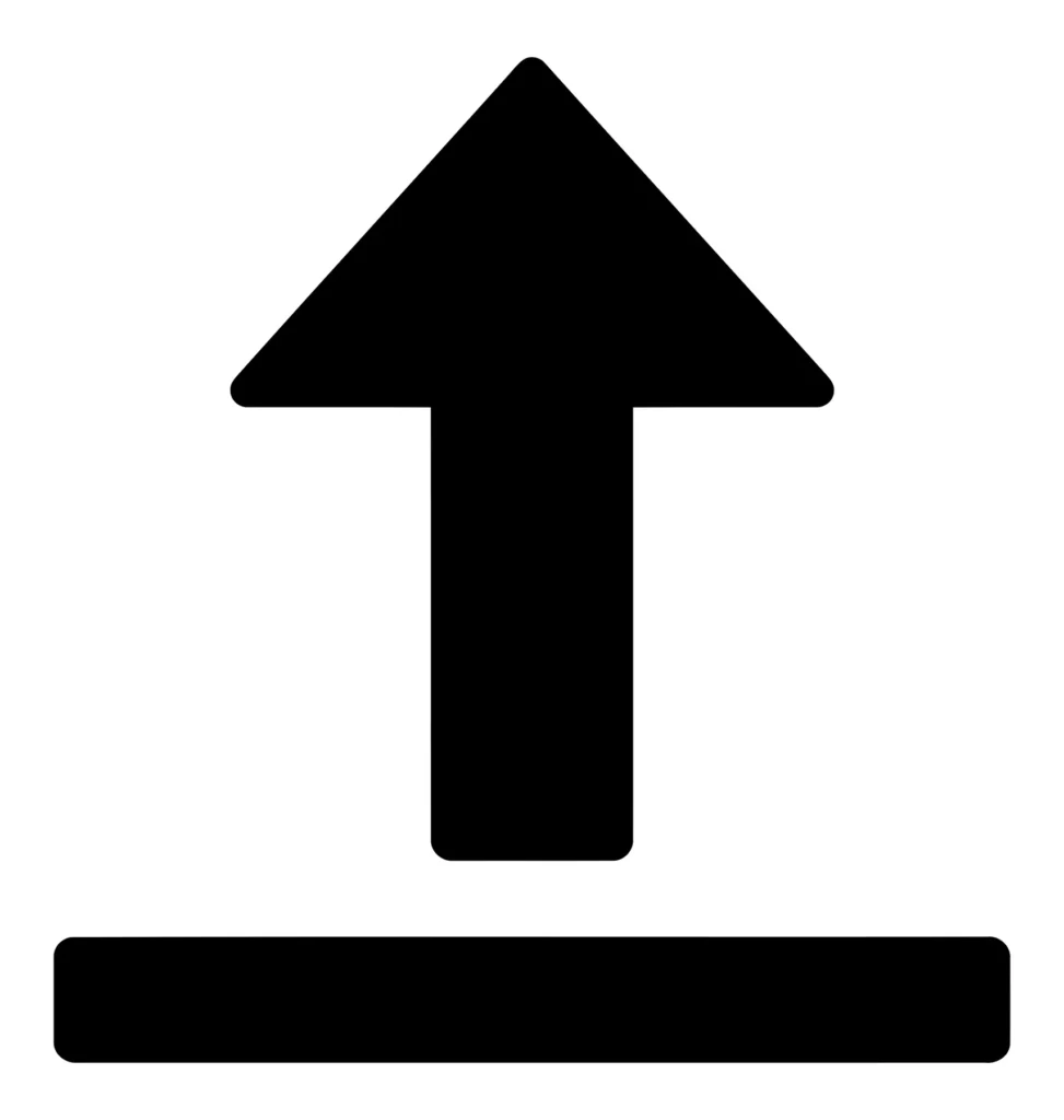 upload button icon with arrow