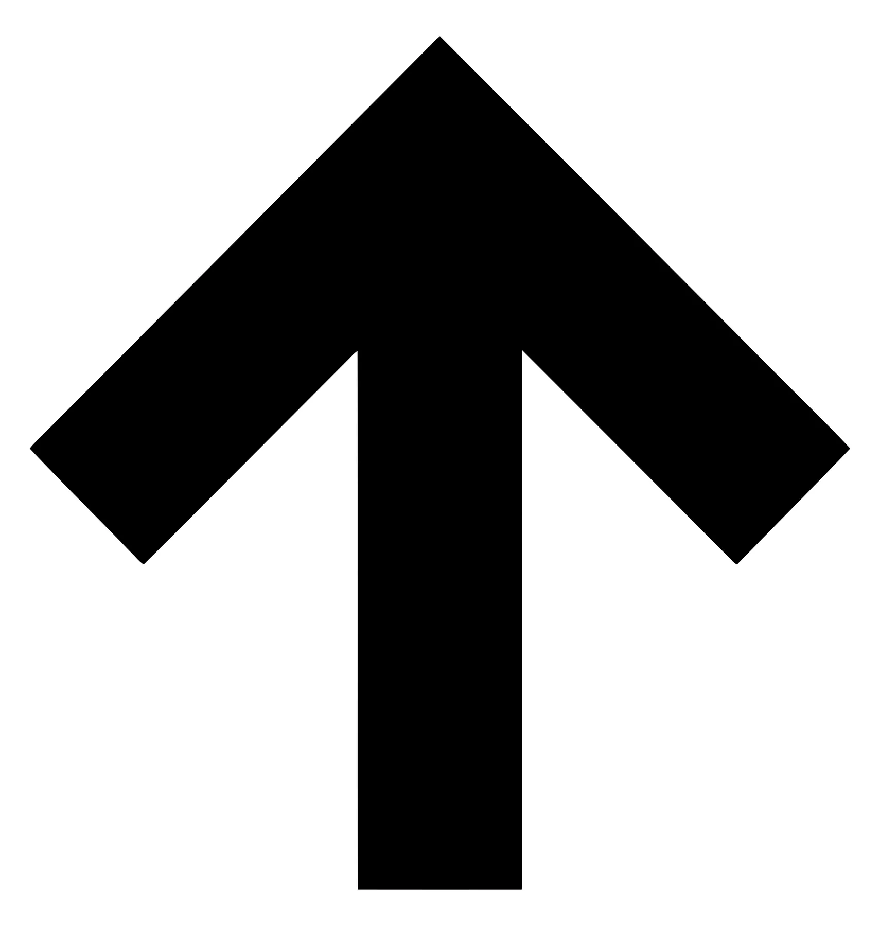 Black Upward Arrow Icon for Navigation and Direction