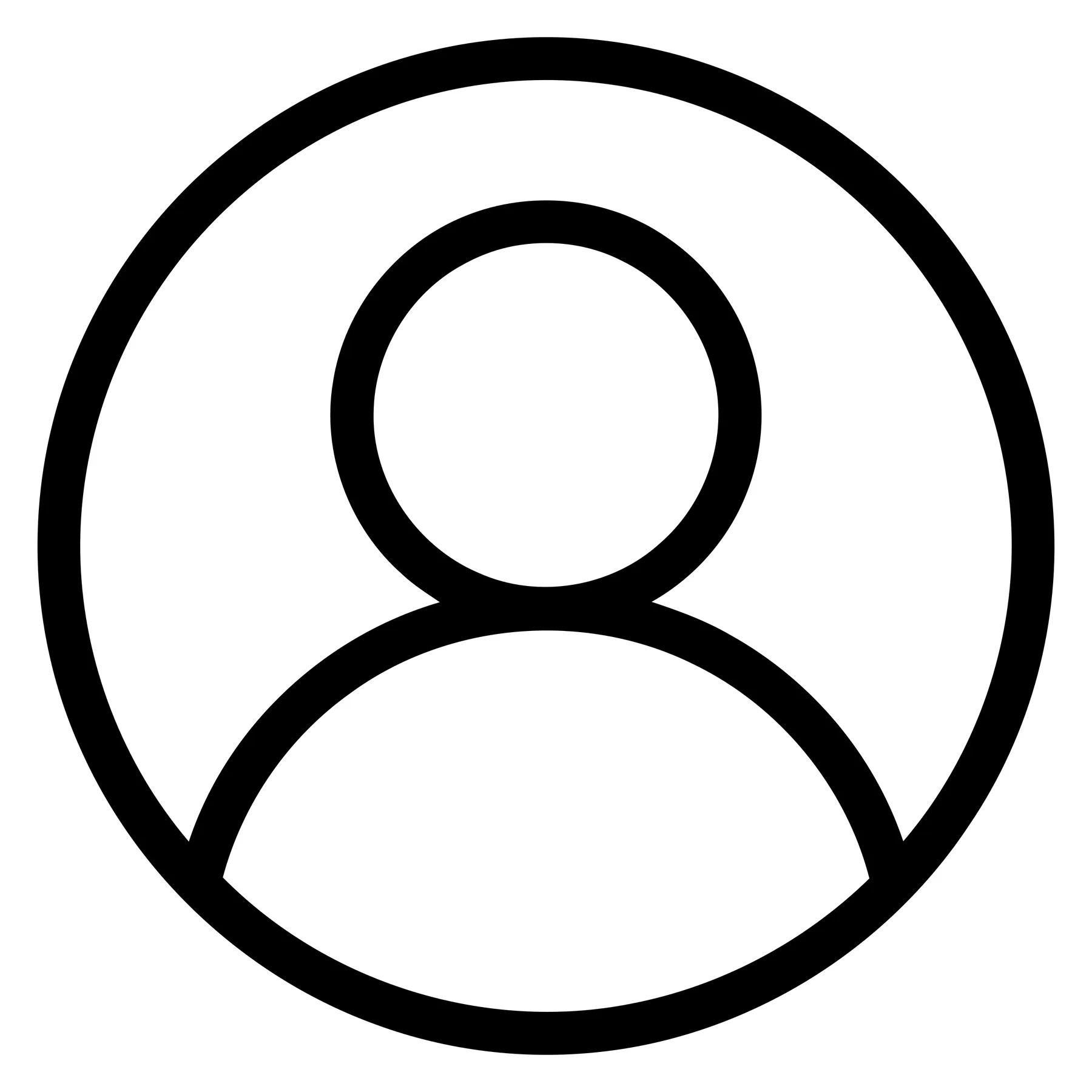 Minimalist User Profile Icon in Circle