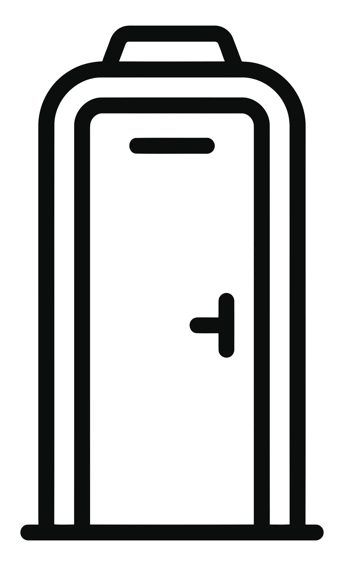 Black and white portable toilet icon vector