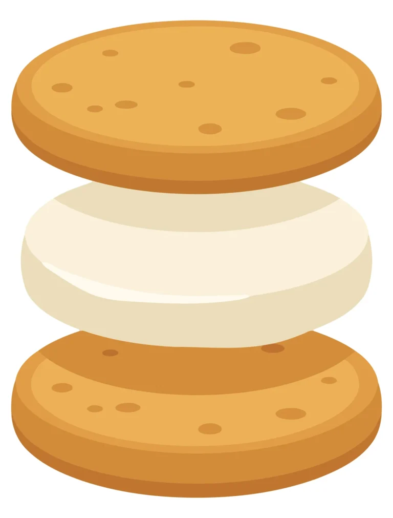vector illustration of a delicious smore sandwich with graham crackers and a toasted marshmallow filling