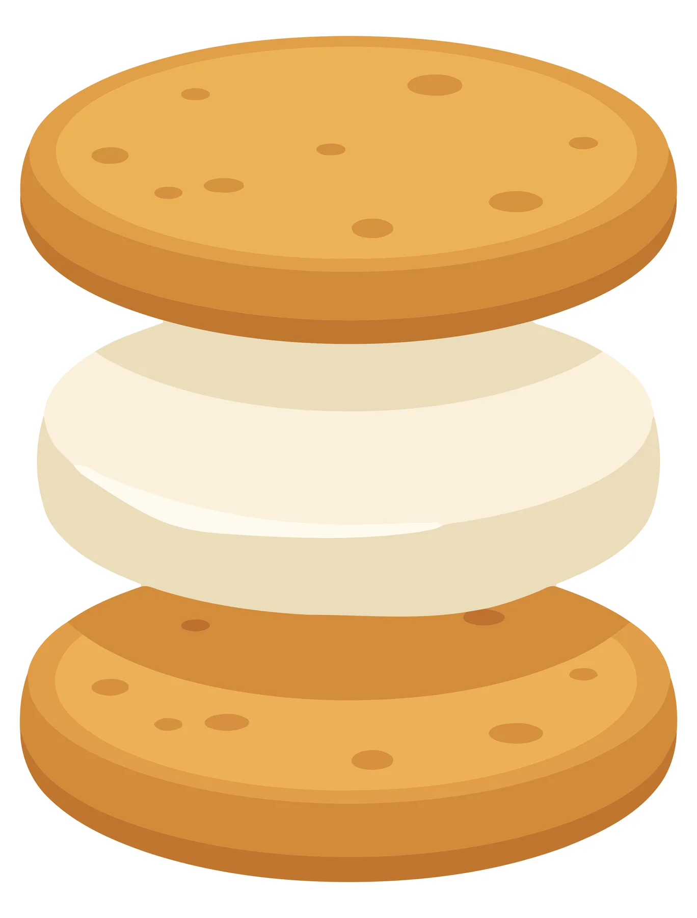 vector illustration of a delicious smore sandwich with graham crackers and a toasted marshmallow filling