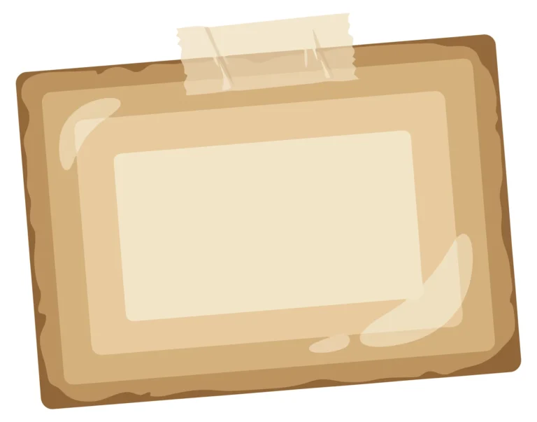 Vintage Paper Frame with Adhesive Tape Vector