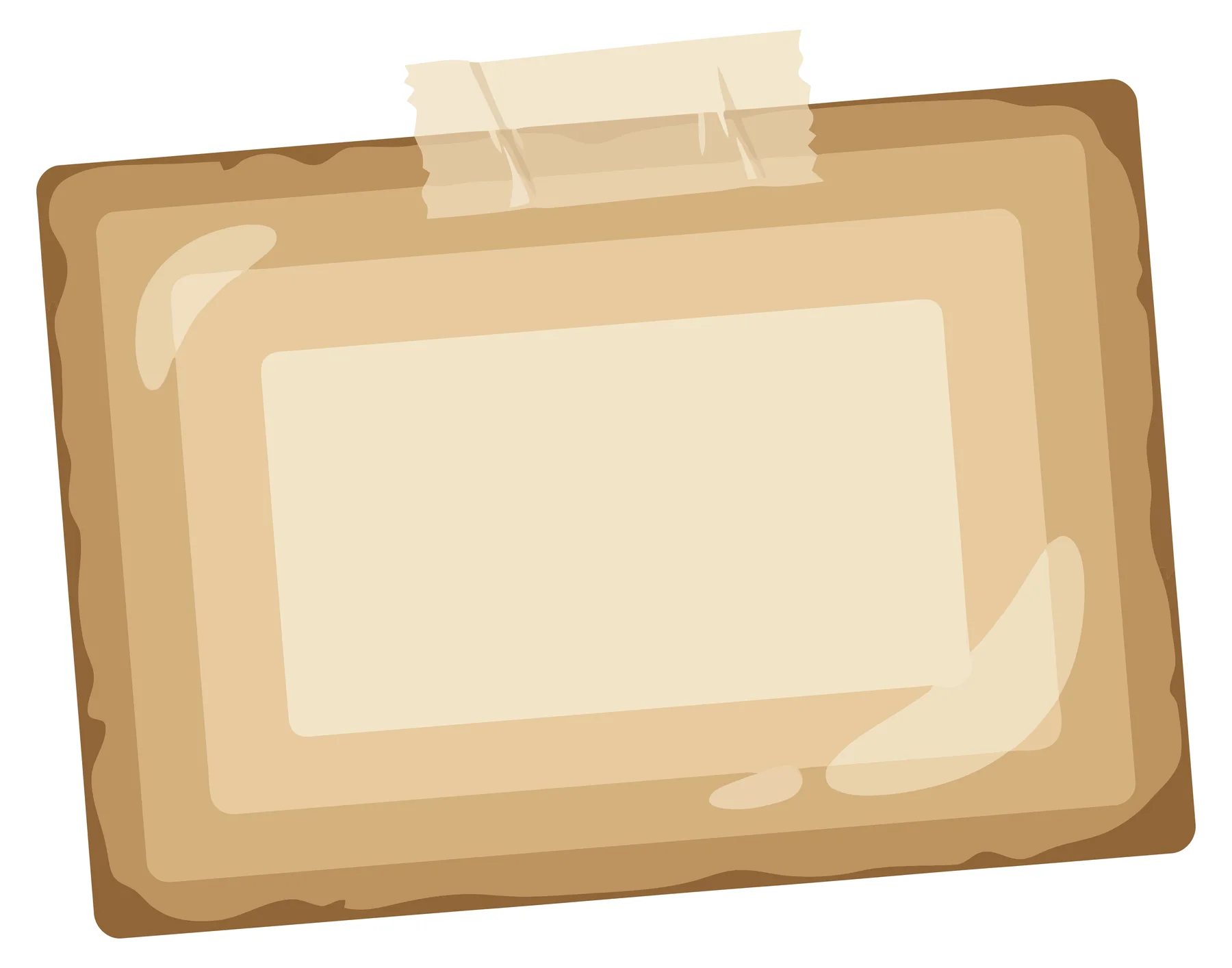 Vintage Paper Frame with Adhesive Tape Vector