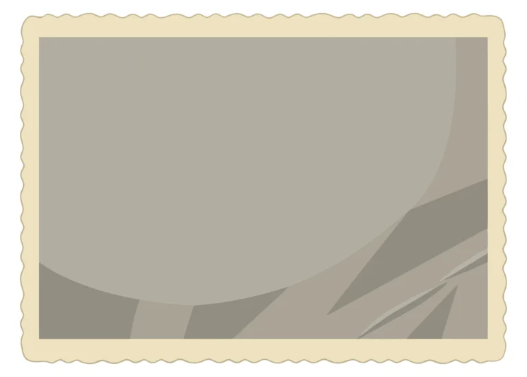 Vintage Scalloped Edge Photo Frame Vector