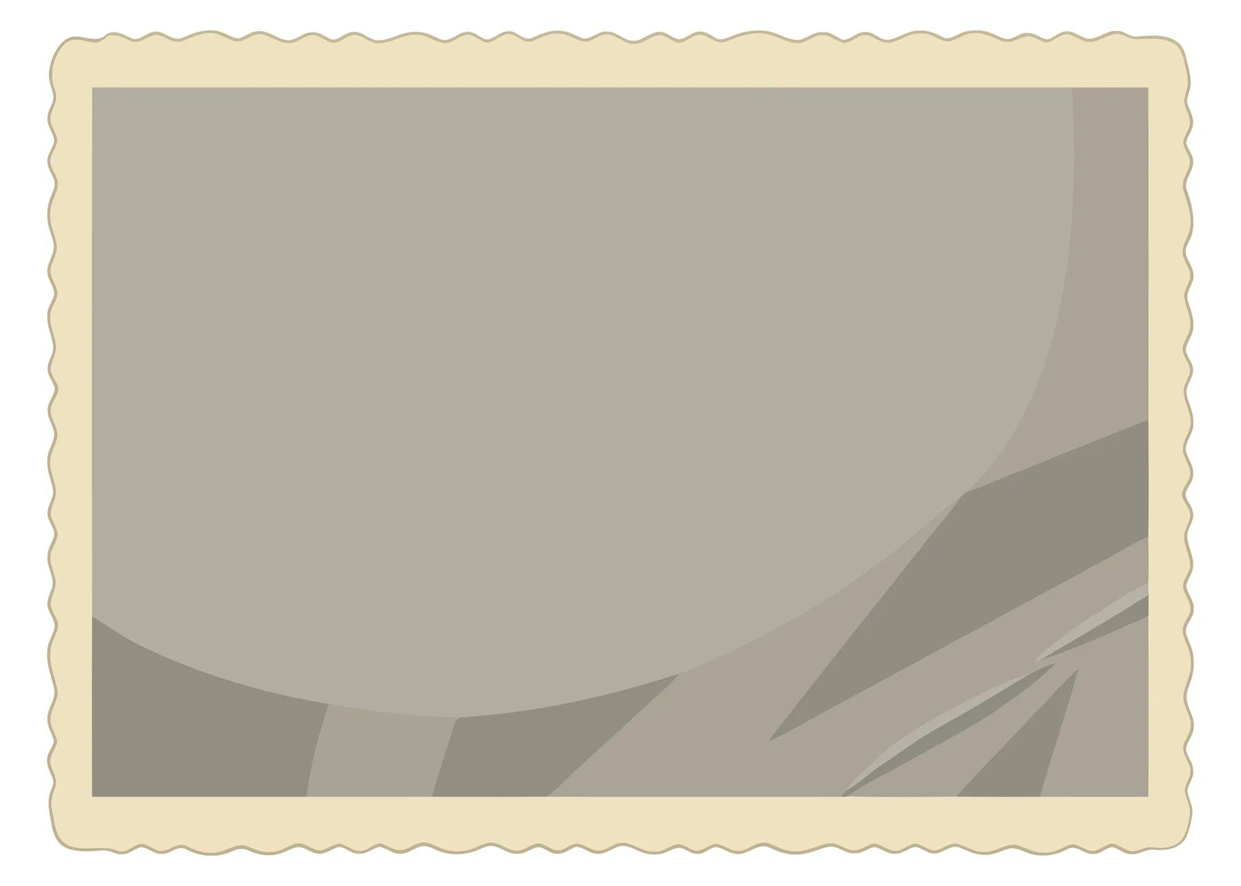 Vintage Scalloped Edge Photo Frame Vector