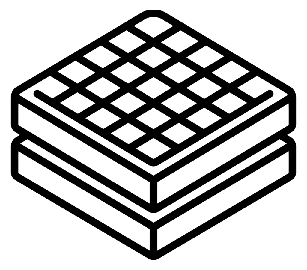 waffle icon, isometric style