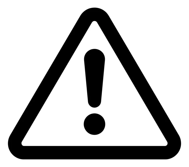 warning sign icon with exclamation mark