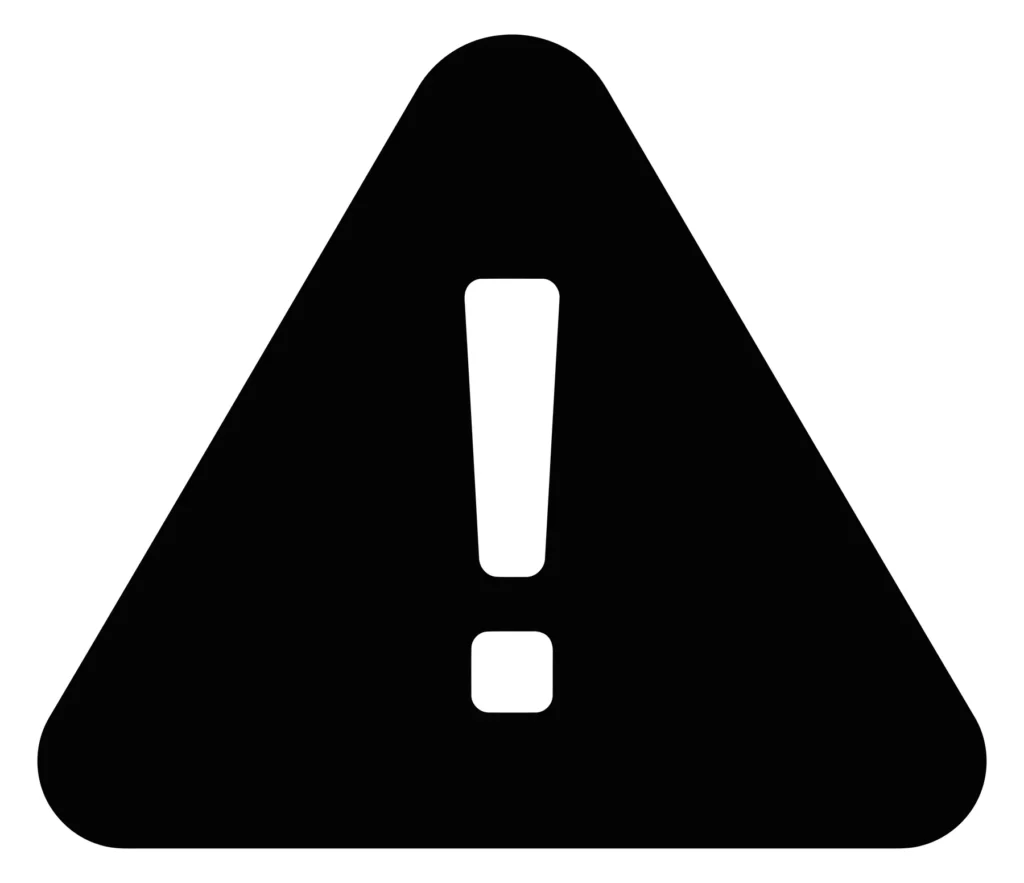 warning sign with exclamation mark