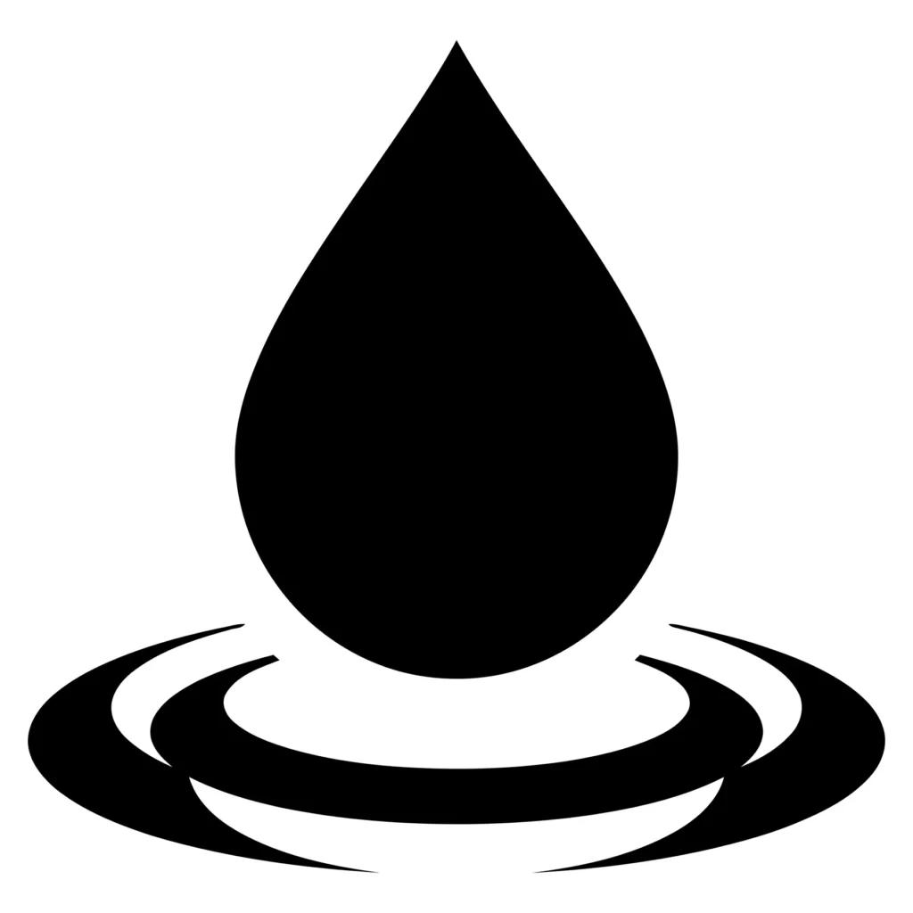 water drop with ripples icon