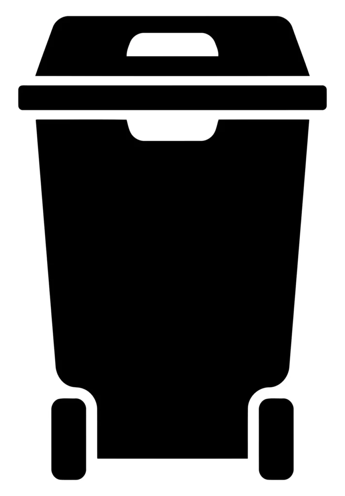 wheeled waste bin icon vector illustration