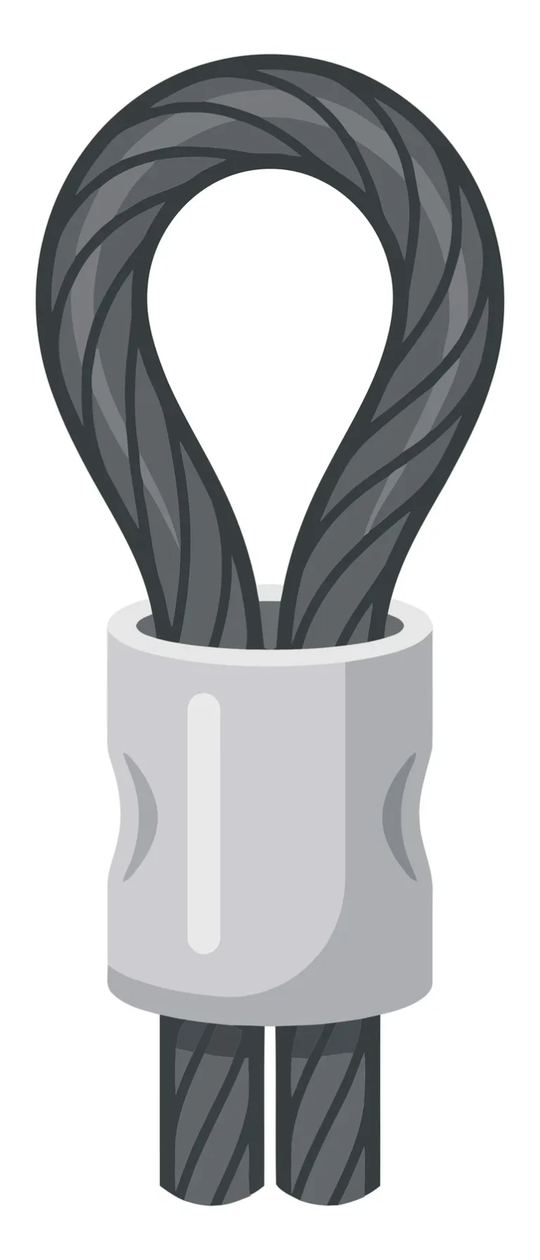 Steel Wire Rope Loop with Metal Swage Sleeve