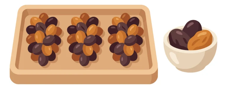 Wooden tray with dried fruits and small bowl