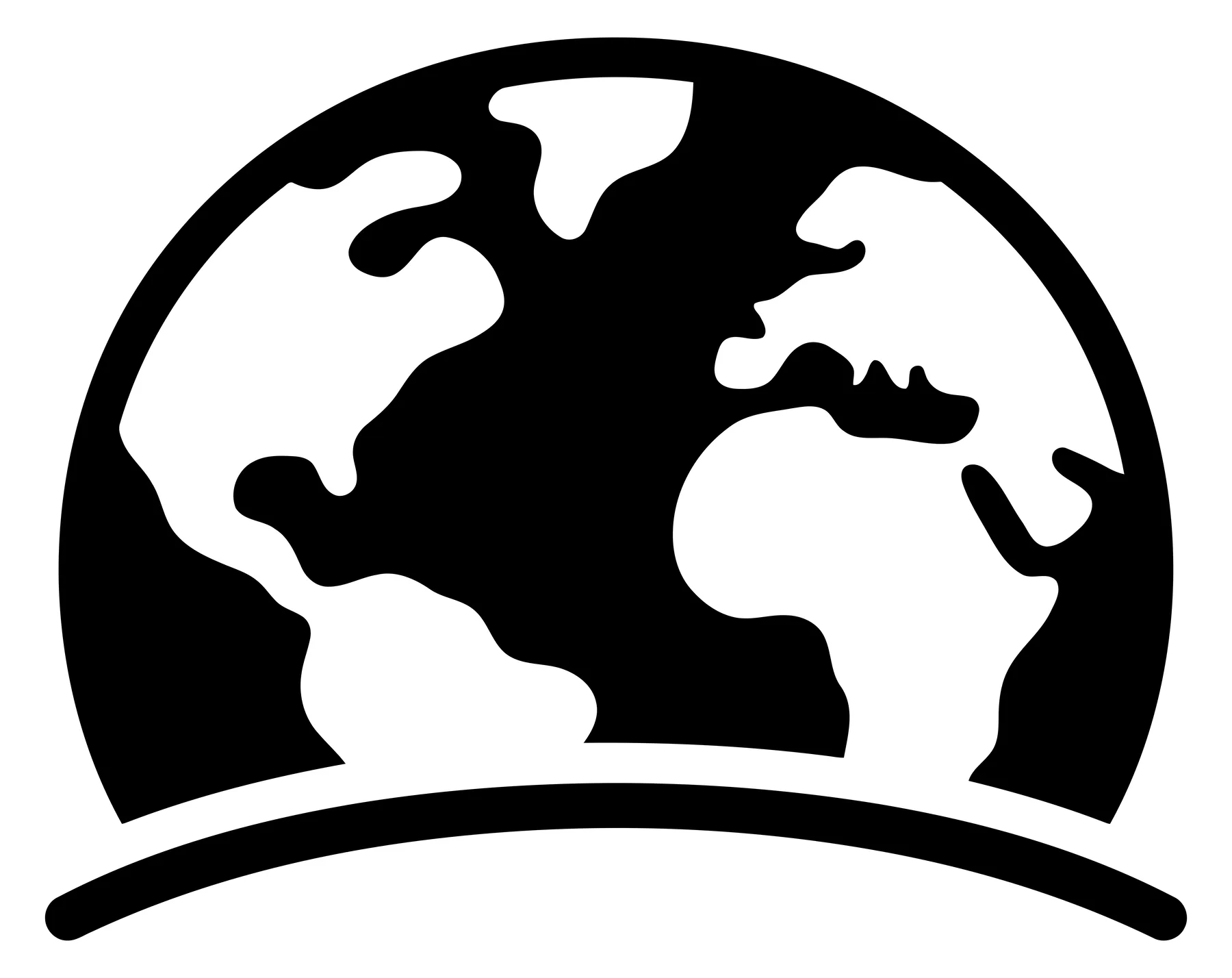 Minimalist Black and White Globe Icon