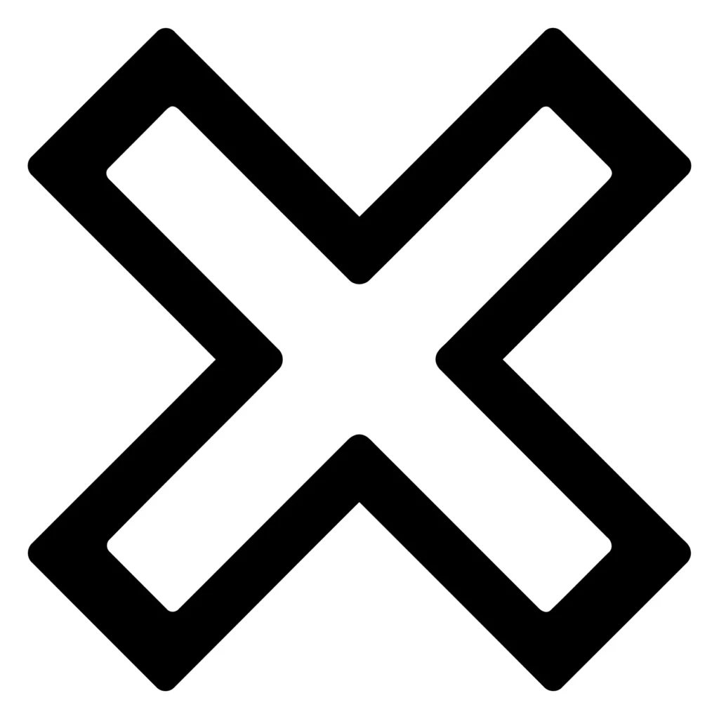 x mark icon symbol