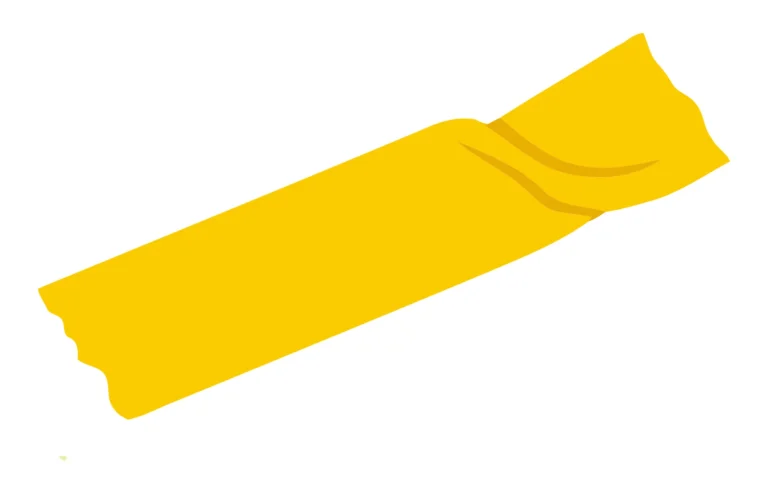 yellow adhesive tape strip