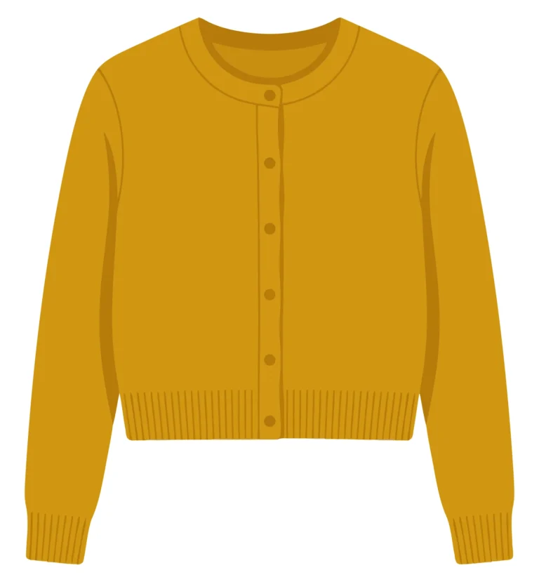 yellow knitted cardigan sweater